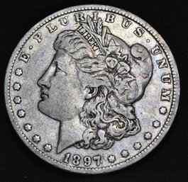 1897-O  Morgan Silver Dollar F  / VG Plus  (cfcc2)