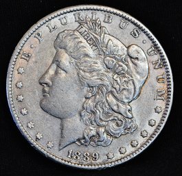 1889 Morgan Silver Dollar XF Chest Feathering (swb21)
