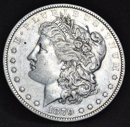 1879 Morgan Silver Dollar  XF Good Date!  (brs33)
