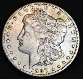 1897-O Morgan Silver Dollar VF PLUS Good Date  (9aca3)