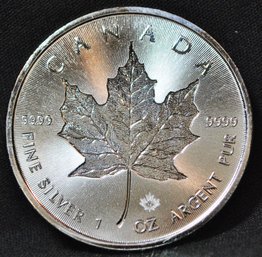 2018 Canada Silver Maple $5 UNCIRC BU 1oz .9999 Silver NICE  (2mru7)