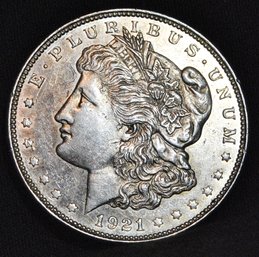 1921  Morgan Silver Dollar AU   Nice (act21)