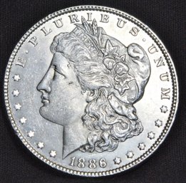 1886 Morgan Silver Dollar BU Good Date!  (6ann9)