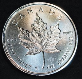 2018  Canada Silver Maple $5 Dollar.9999 1 Oz  BU SUPER Nice!   (dd65)