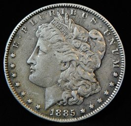 1885  Morgan Silver Dollar  VF Pleasing Tone  (8rnn3)