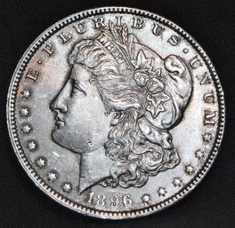 1896 Morgan Silver Dollar  UNCIRC  BU WOW! FULL CHEST FEATHERING! Sharp! (8ddc34)