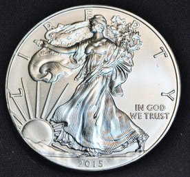 2015  American Silver Eagle Dollar BU SUPERB!  1 Oz .999  (6hmb9)