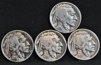 4   1937-D  Buffalo Nickels    (6ann9)