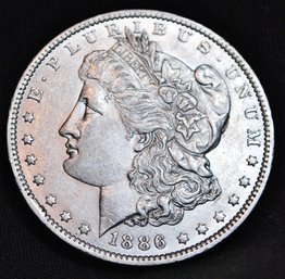 1886-O Morgan Silver Dollar XF / AU  KEY DATE!  NICE!  (2jpz8)