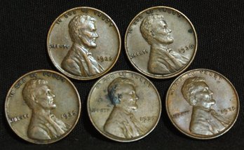 5  1935  1936  1937  Lincoln Cents Pennies  Nice Lot (L)