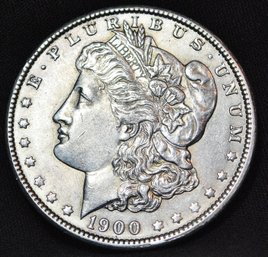 1900  Morgan Silver Dollar BU UNCIRC GREAT DATE! SUPER  Wow! Full Chest Feathering  (cab74)