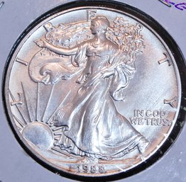 1988 Am Silver Eagle Dollar 1 Oz .999 Pure Proof-Like  BU  (mbd24)