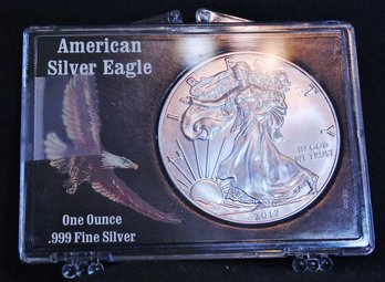 2017 Am Silver Eagle Dollar 1 Oz .999 Pure  BU In Case  (4rth6)