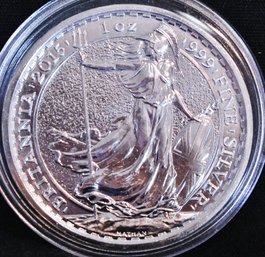 2015 Britannia UK 1oz .999 Silver BU Proof-like In Capsule (9yaq3)