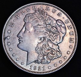 1921-D Morgan Silver Dollar XF (8bbk7)