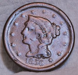 1856 Braided Hair Large Cent (84fet)