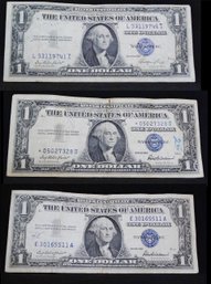 (3) 1957 Star  1957  1935E Federal Reserve $1 Notes  CRISP! (spf42)