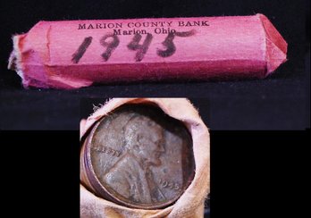 Roll Of 1945 Lincoln Wheat Cents UNSEARCHED (7cam2)