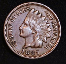 1887  Indian Head Cent XF  SUPER! (dd)