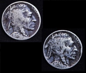 2 Buffalo Nickels 1935-D   1929    (64hie)