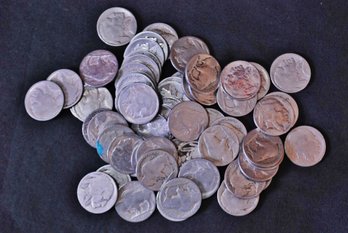Lot Of 60 Buffalo Nickels No Date (45fzd)
