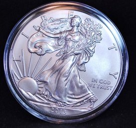 2013 Silver Eagle 1 Oz  BU UNCIRCULATED Super Coin!   In Capsule (phx3)