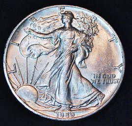 1989  Silver Eagle 1 Oz  XF PLUS Great Date (2odc4)