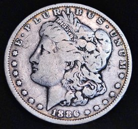 1886-O Morgan Silver Dollar KEY DATE!  In Capsule (bvs49)