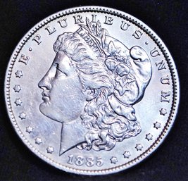 1885 Morgan Silver Dollar BU / AU Beautiful  (4dre6)