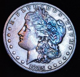 1885-O  Morgan Silver Dollar Toning   Nice Coin (fec62)