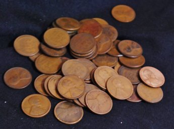 Roll Of 50 Lincoln Cents 1919-D  (a Few 1919-P) GREAT LOT!  (2evu9)
