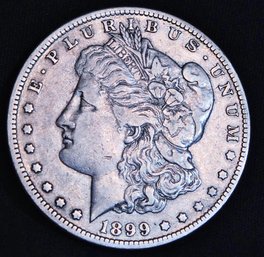 1899-O Morgan Silver Dollar Great Date! Nice Coin! VF / XF (wid7)