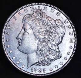 1885 Morgan Silver Dollar BU Nice Coin! Chest Feathering! (dac74)