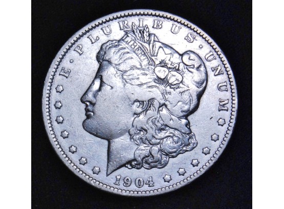 1904-O Morgan Silver Dollar FINE / VERY FINE (cyw3)