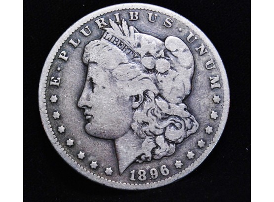 1896-S Morgan Silver Dollar KEY DATE!! 90 Percent Silver VG Plus!!! Pleasing Tone! (teg9)