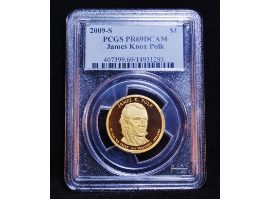 2009-S   PCGS  JAMES POLK Presidential Dollar Proof PR69 DCAM   (LLccf9)