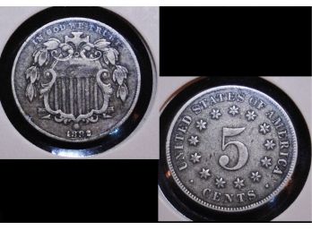 1882 Shield Nickel XF Nice Coin!  (LLpgs8)