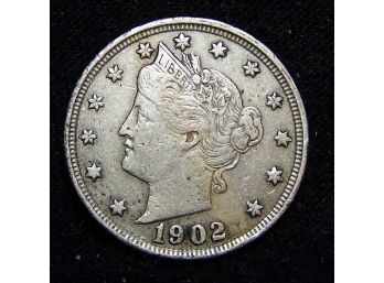 1902 Liberty 'V' Victory Nickel XFine Plus Nice (yer8)