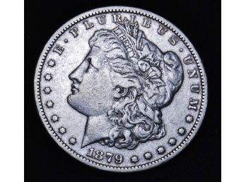 1879-S Morgan Silver Dollar XF / XF Plus 90 Percent Silver (hvs9)