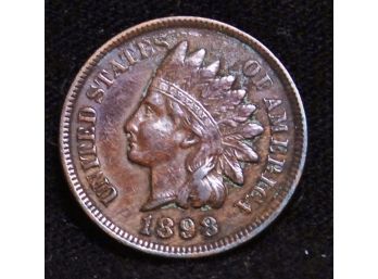 1898 Indian Head Cent Penny  XF  Closely Circ Full Liberty / 4 Diamonds (Arx6)
