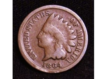 1864 Indian Head Cent / Penny VG (jyr8)