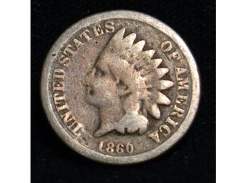 1860 Indian Head Cent HARD TO FIND DATE VG Plus / Fine Solid Coin! (baz3)
