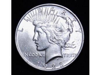 1923 Peace Silver Dollar $1 Philadelphia Uncirculated BU Uncirc Choice Sharp (mst4)