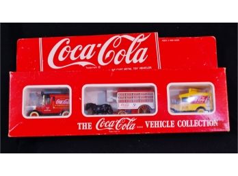 Coca Cola Vehicle Collection 3 Hartoy Diecast Toy Car / Wagon Set Made In England NEW IN ORIG BOX (LLclc5)
