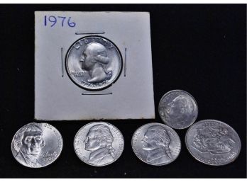 Lot Of 6 Modern US Coins W/ ERROR DOUBLE STRUCK S. Carolina State Quarter (pvd9)