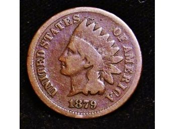 1879 Indian Head Cent / Penny Semi-Key Date VG (vay2)