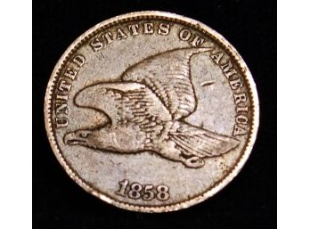 1858 Flying Eagle Cent XF PLUS / AU Amazing Condition!! (cxk7)