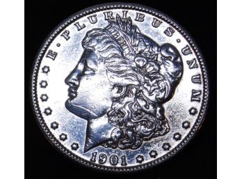 1901-O Morgan Silver Dollar 90 Percent Silver XF / XF Plus LUSTROUS  (xah2)