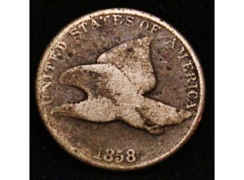 1858 Flying Eagle Cent Penny VG / F  (kty8)