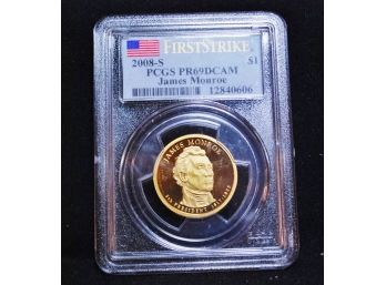 2008-S   PCGS James Monroe Presidential Dollar Proof PR69 DCAM   (LLbrh8)